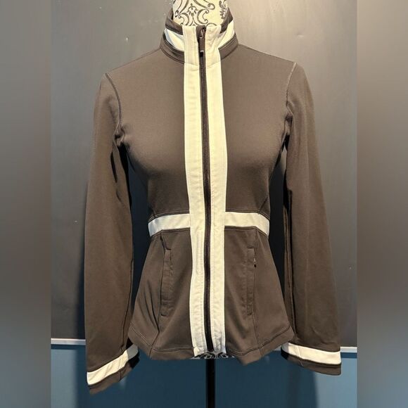 lululemon athletica Brown and Cream Long Sleeve Top - Picture 1 of 5